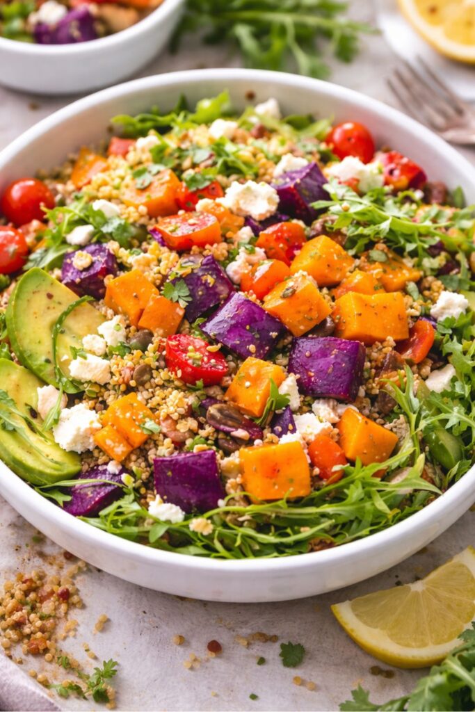purple sweet potato salad