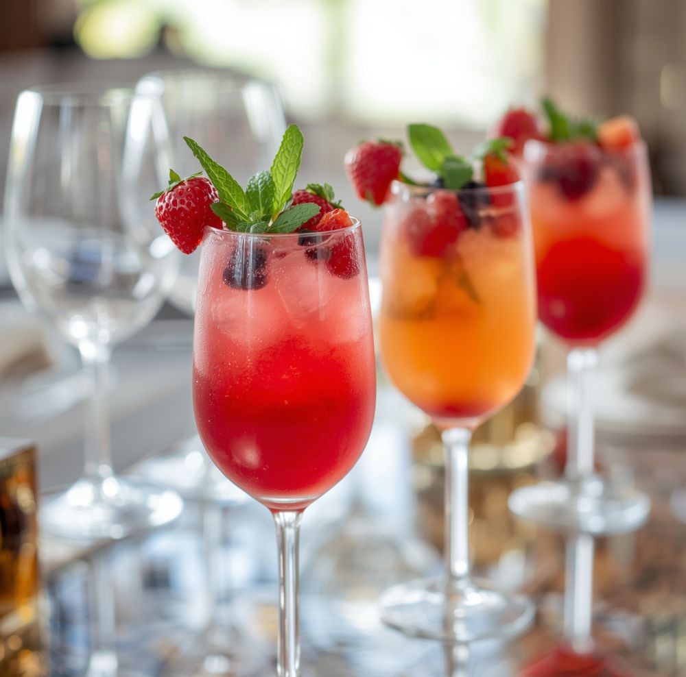 Mixed Berry Spritz wedding drinks