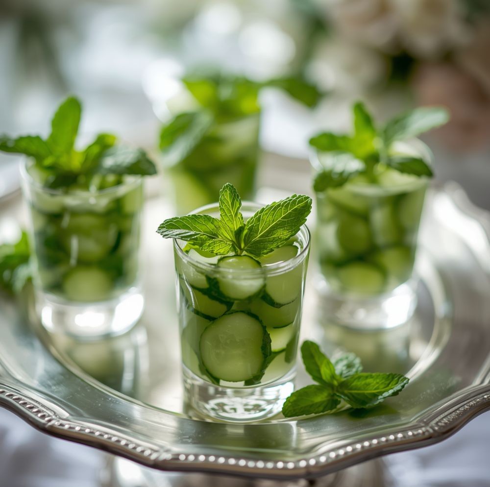 Cucumber Mint Refresher wedding drinks