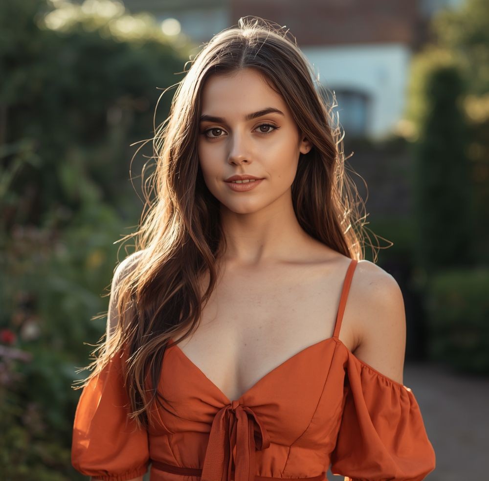 Woman with healthy, glowing skin standing outdoors, representing the skin benefits of sea buckthorn